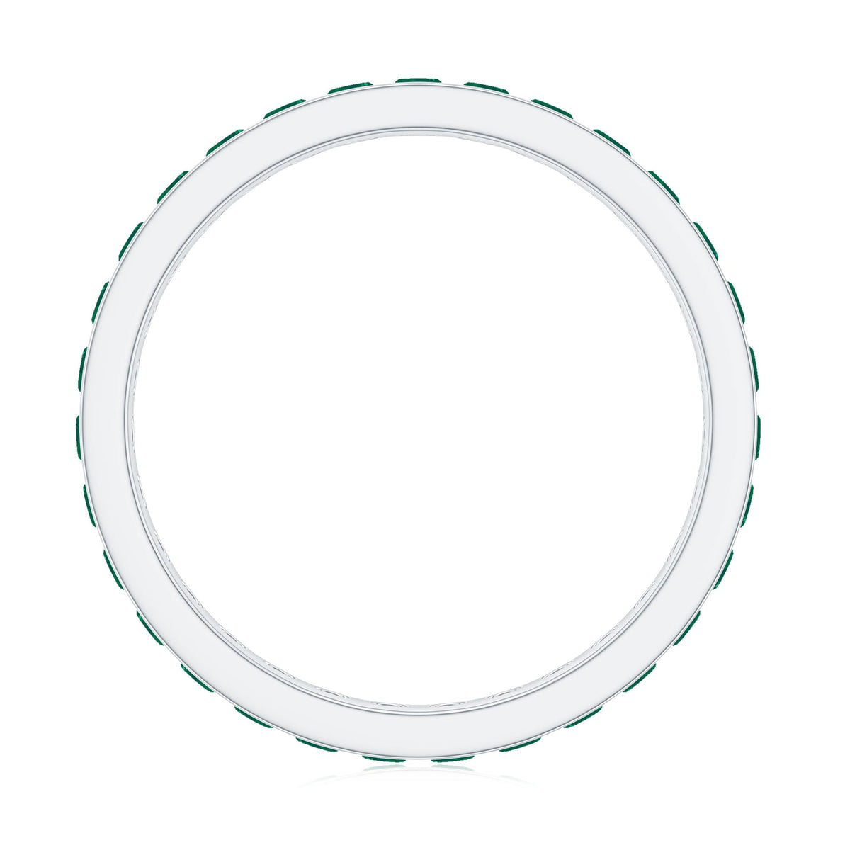 Channel Set Emerald Full Eternity Band Ring for Women