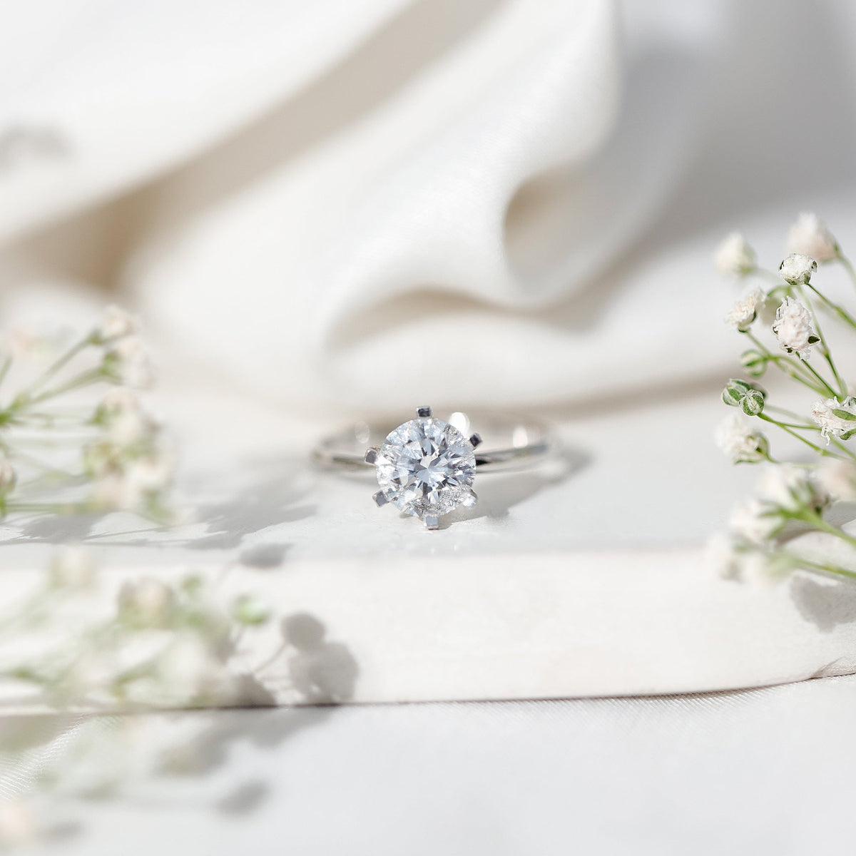 2 Carat Round Brilliant Cut Lab Grown Diamond Engagement Ring