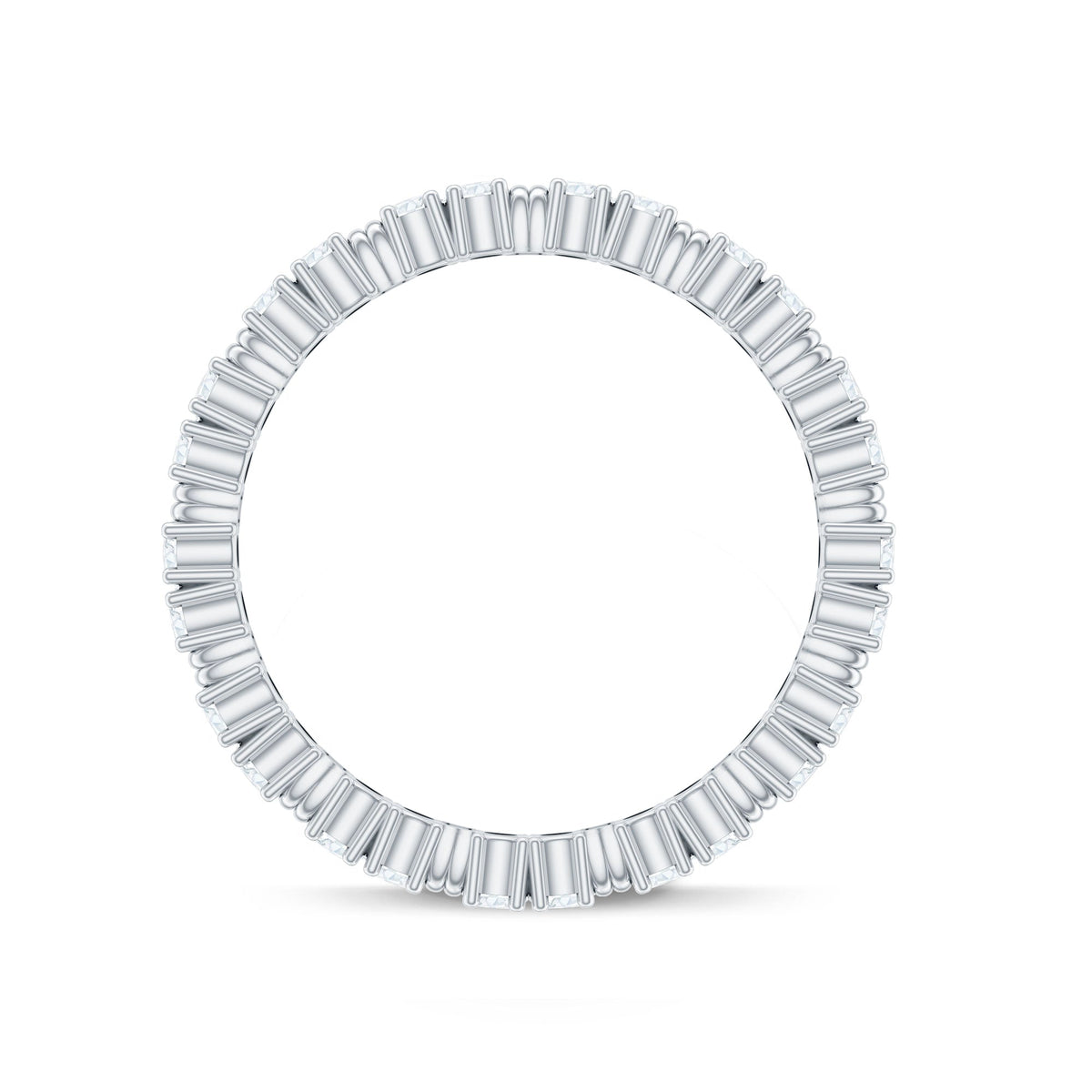 Certified Moissanite Stackable Eternity Band Ring for Her