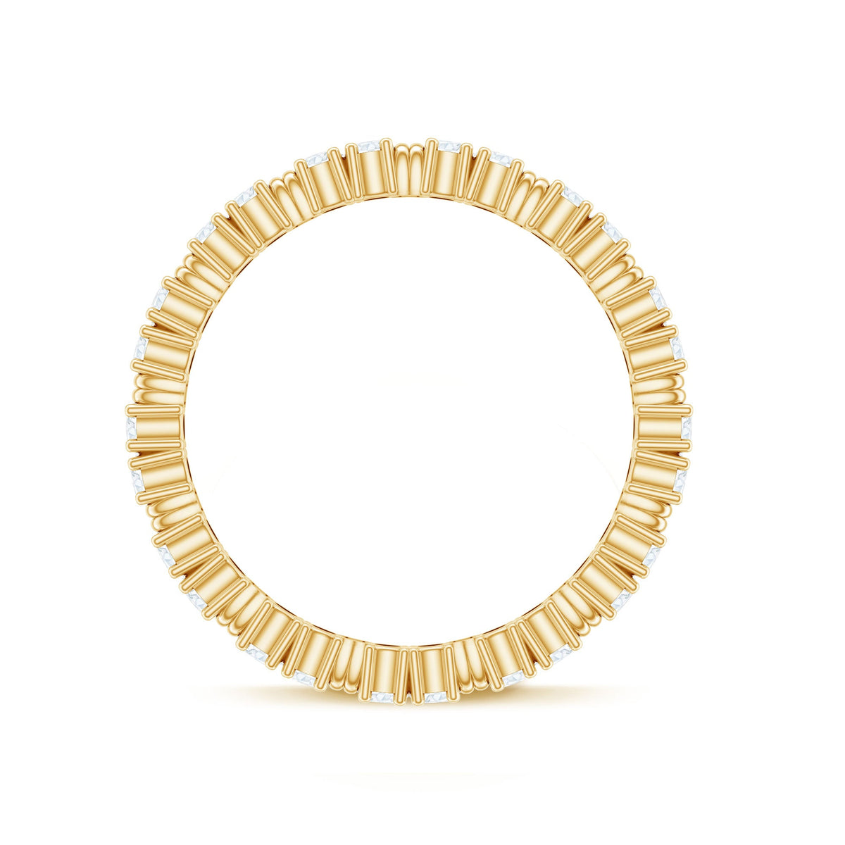 Certified Moissanite Stackable Eternity Band Ring for Her
