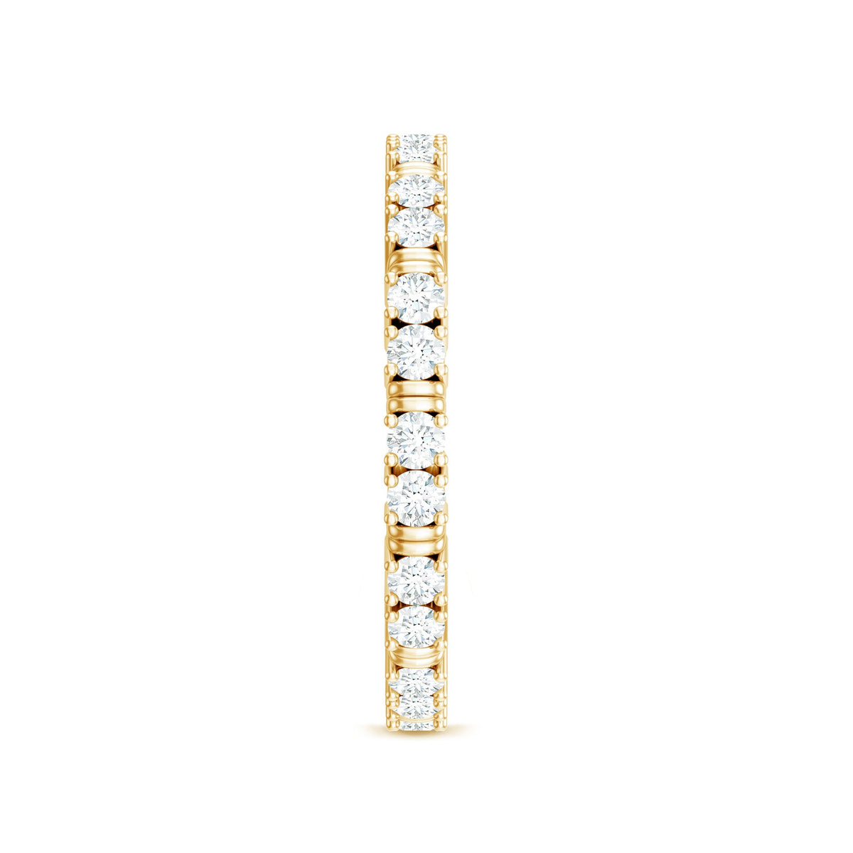 Certified Moissanite Stackable Eternity Band Ring for Her