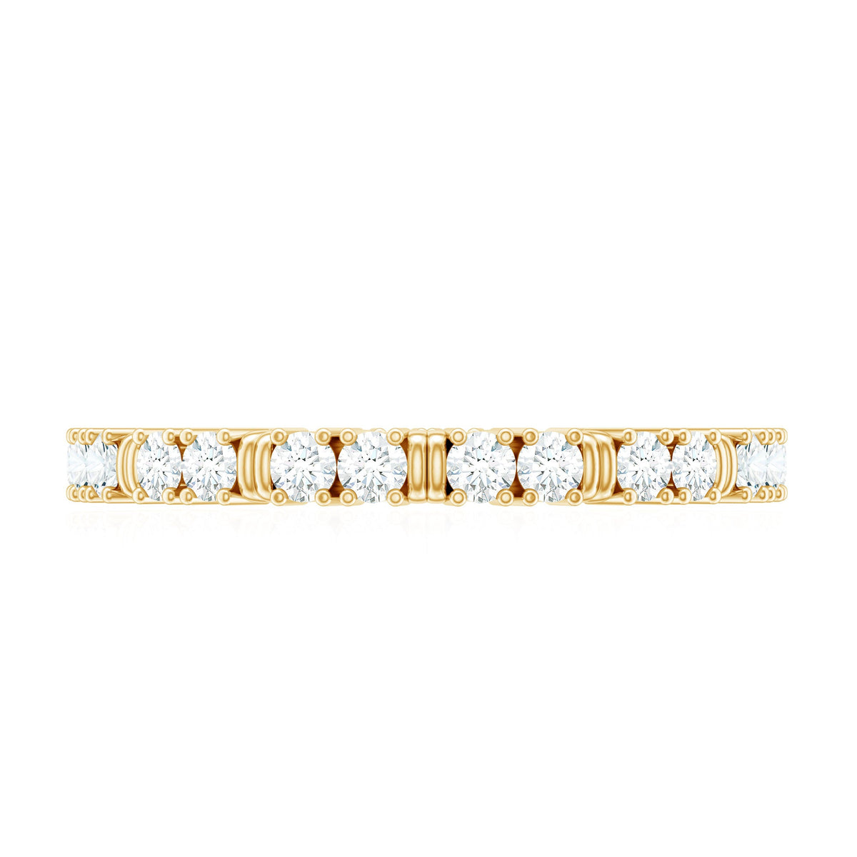 Certified Moissanite Stackable Eternity Band Ring for Her