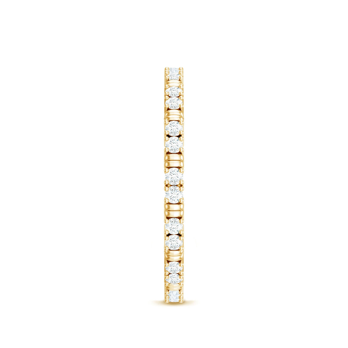 Minimalist Stackable Eternity Ring with Moissanite