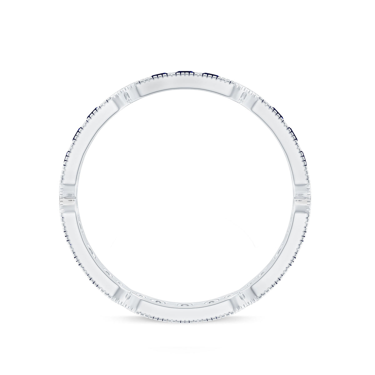 Real Blue Sapphire Eternity Ring for Women