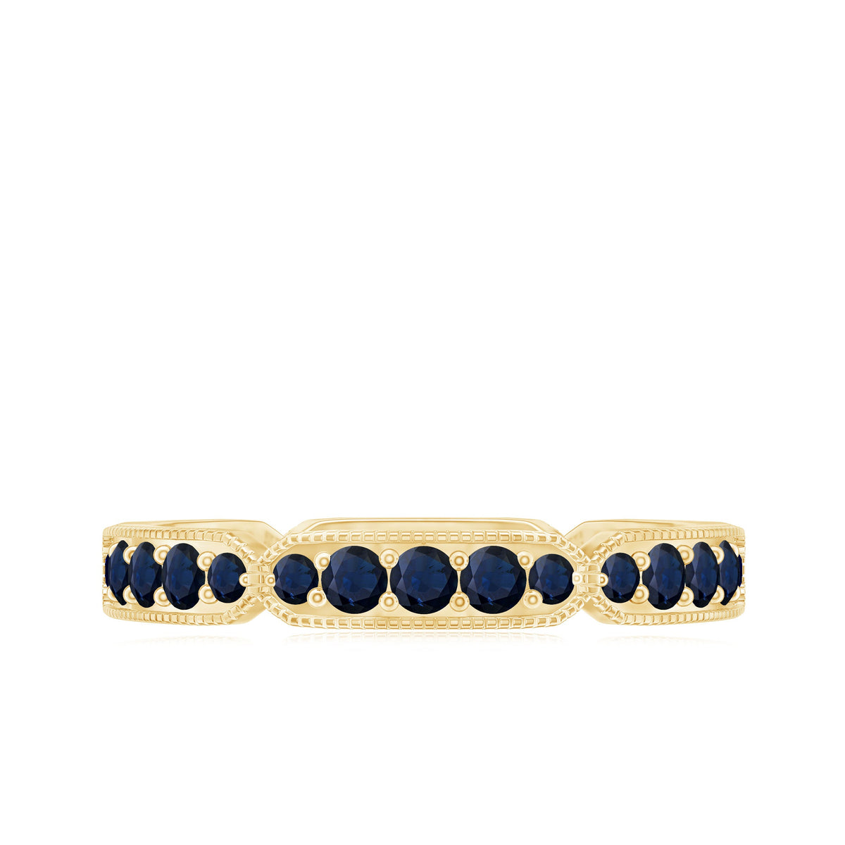Real Blue Sapphire Eternity Ring for Women
