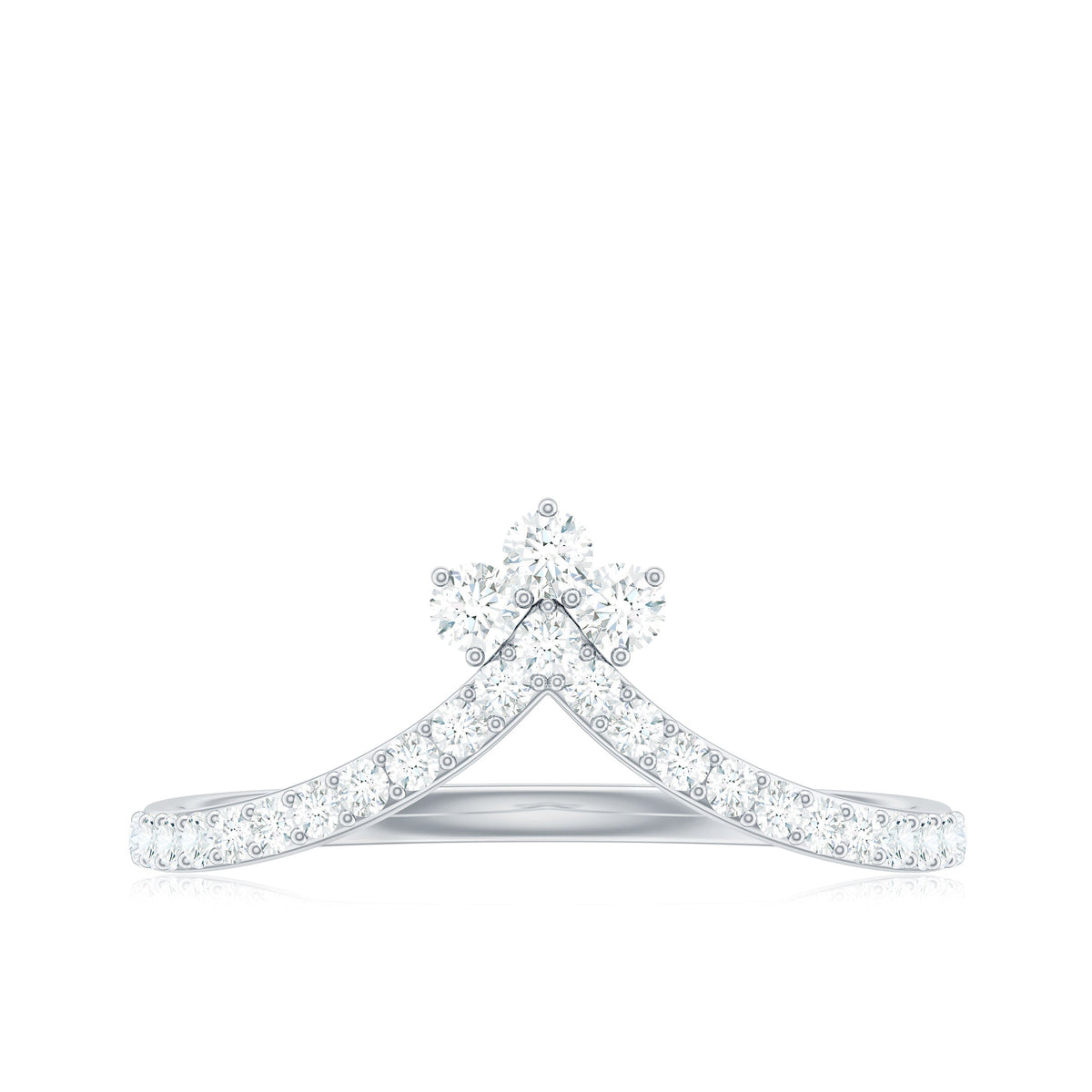 Real Diamond Curved Enhancer Ring for Women