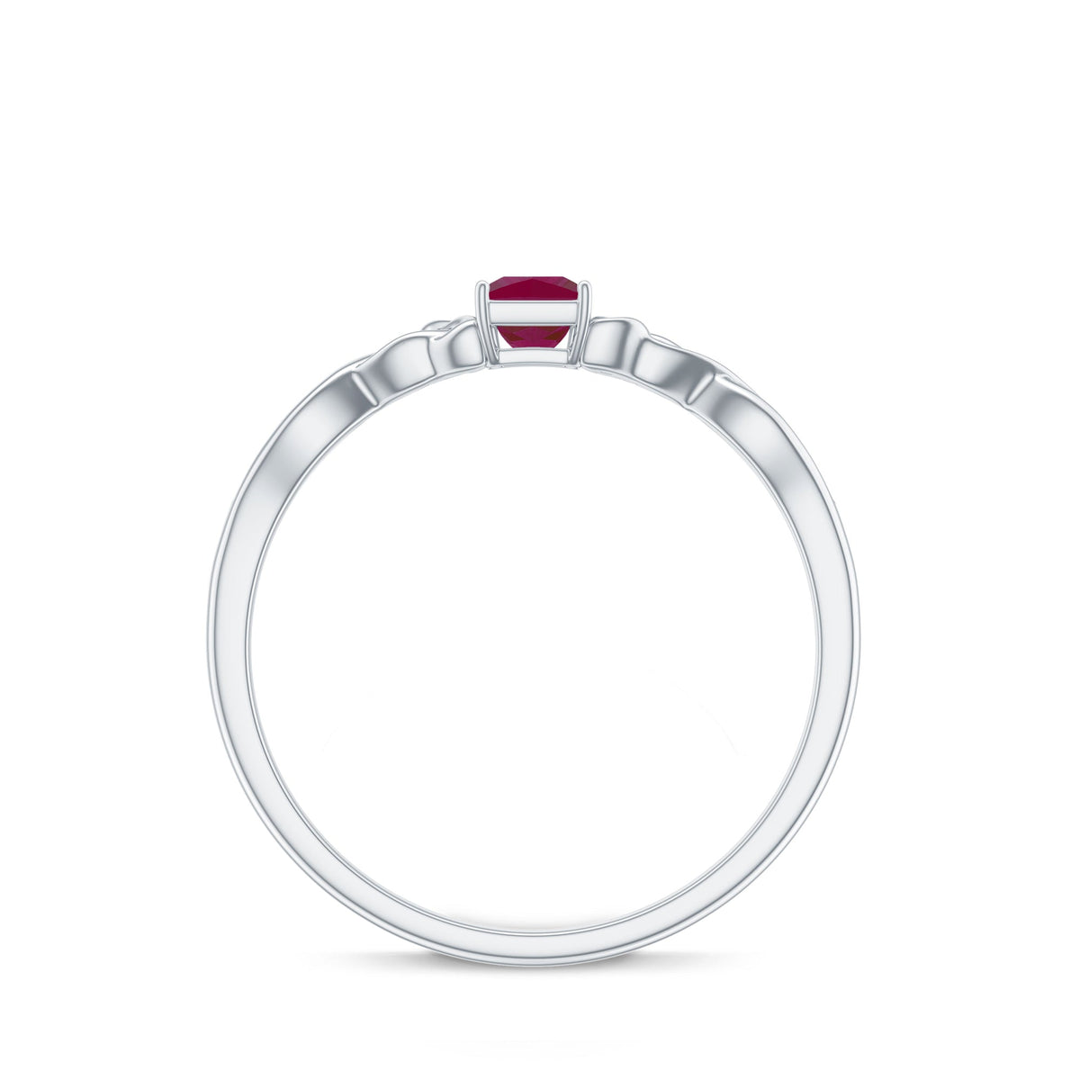 Natural Princess Cut Ruby Irish Promise Ping