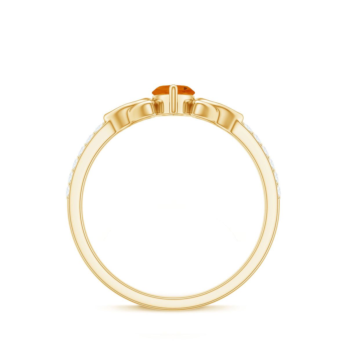 Marquise Cut Fire Opal Celtic Knot Engagement Ring with Diamond