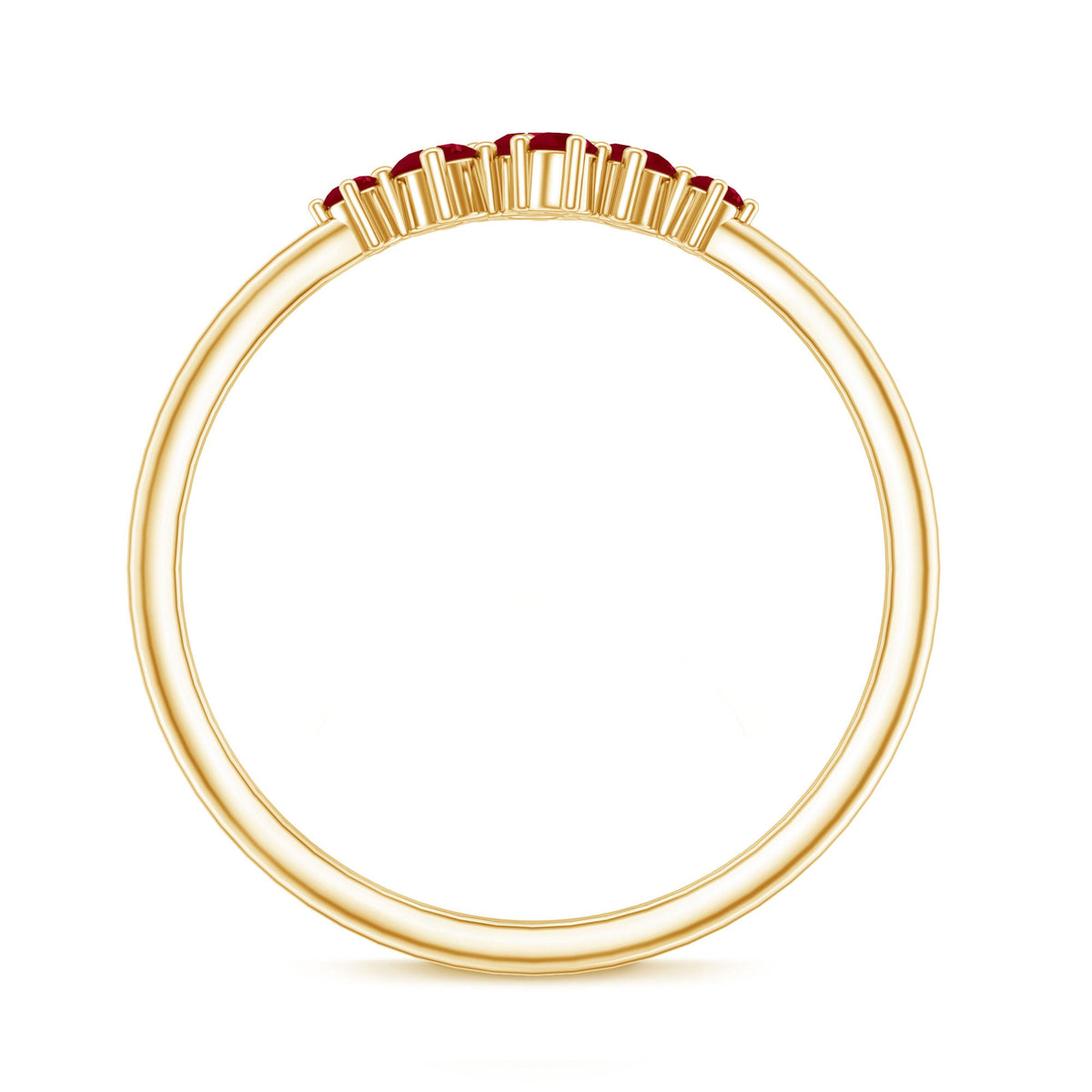 Natural Ruby Cluster Promise Ring for Women