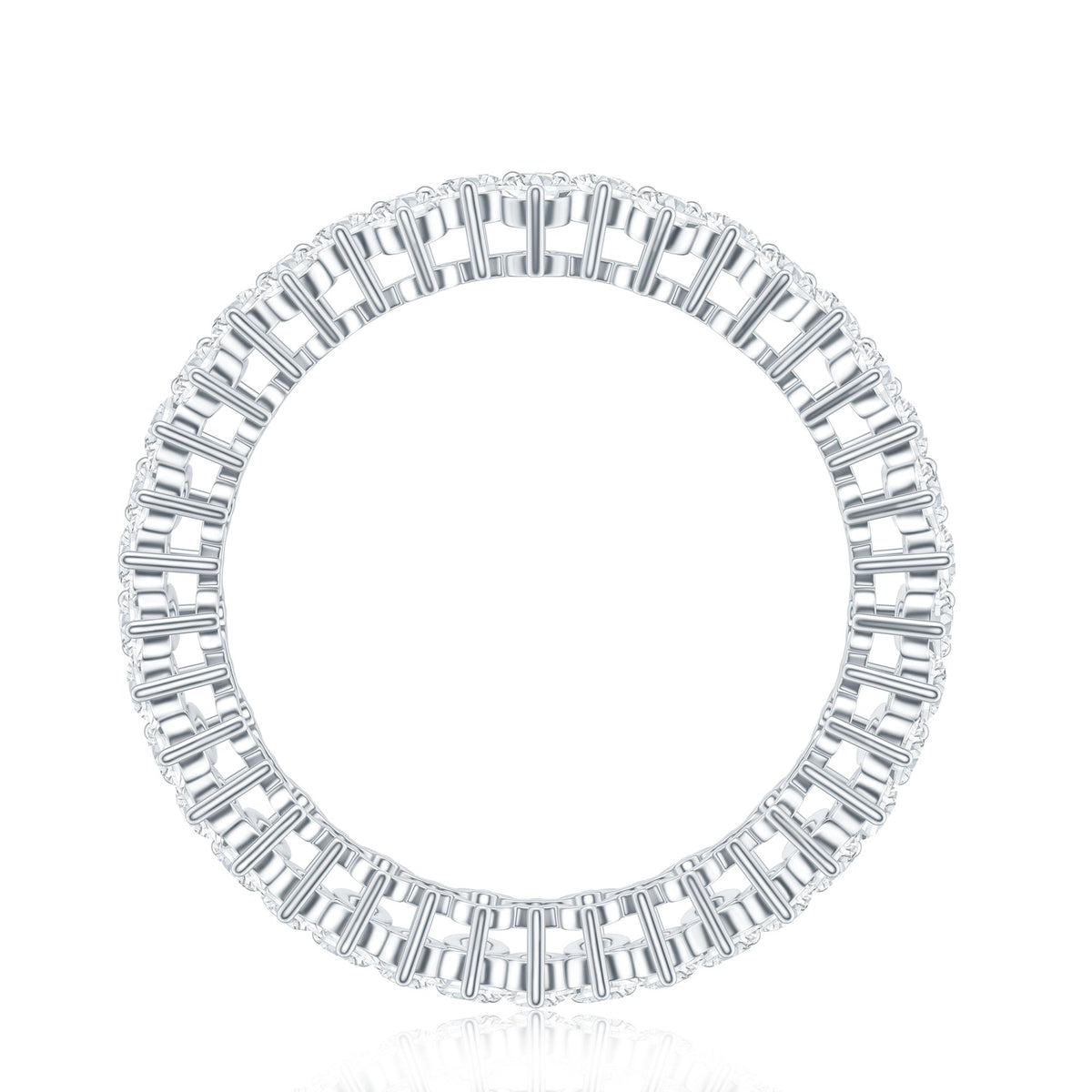 Cluster Wedding Band for Women with Moissanite