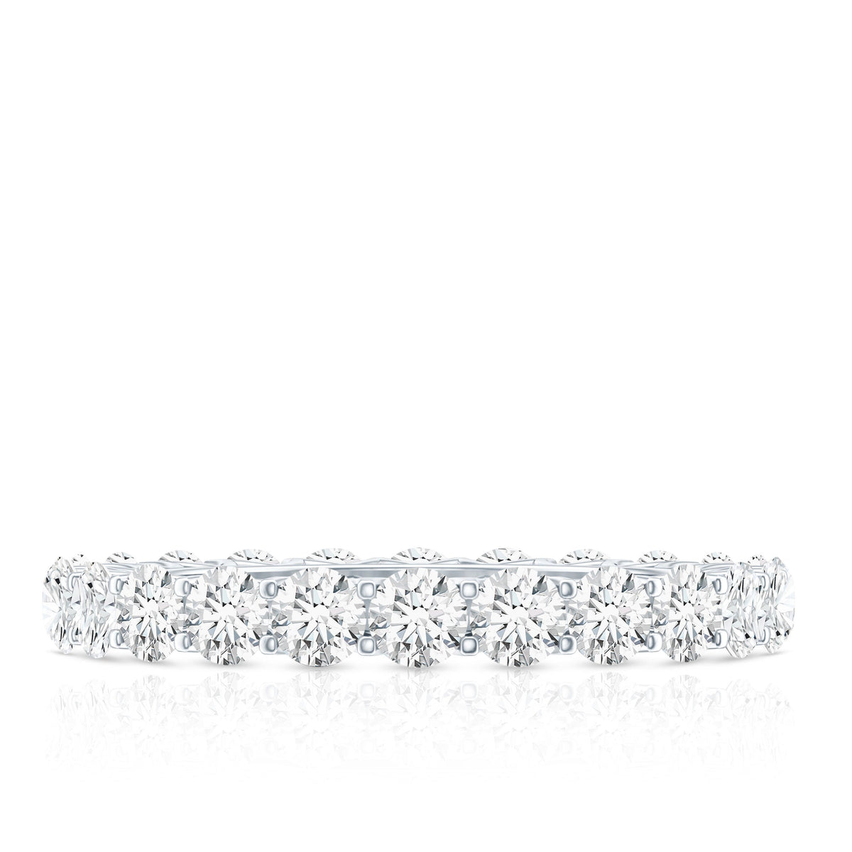 Certified Moissanite Stackable Eternity Band Ring