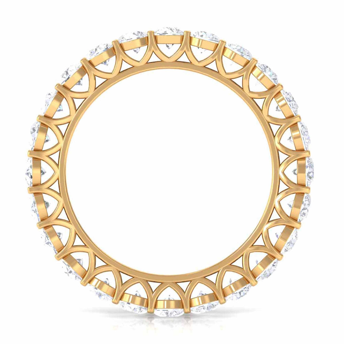 Certified Moissanite Stackable Eternity Band Ring