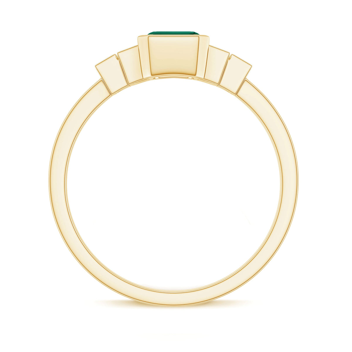 Certified Lab Grown Emerald Diamond Art Deco Engagement Ring