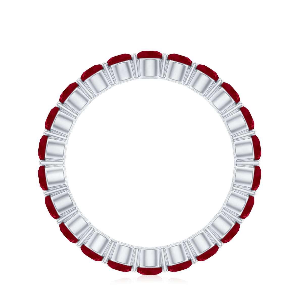 Genuine Red Ruby Full Eternity Ring