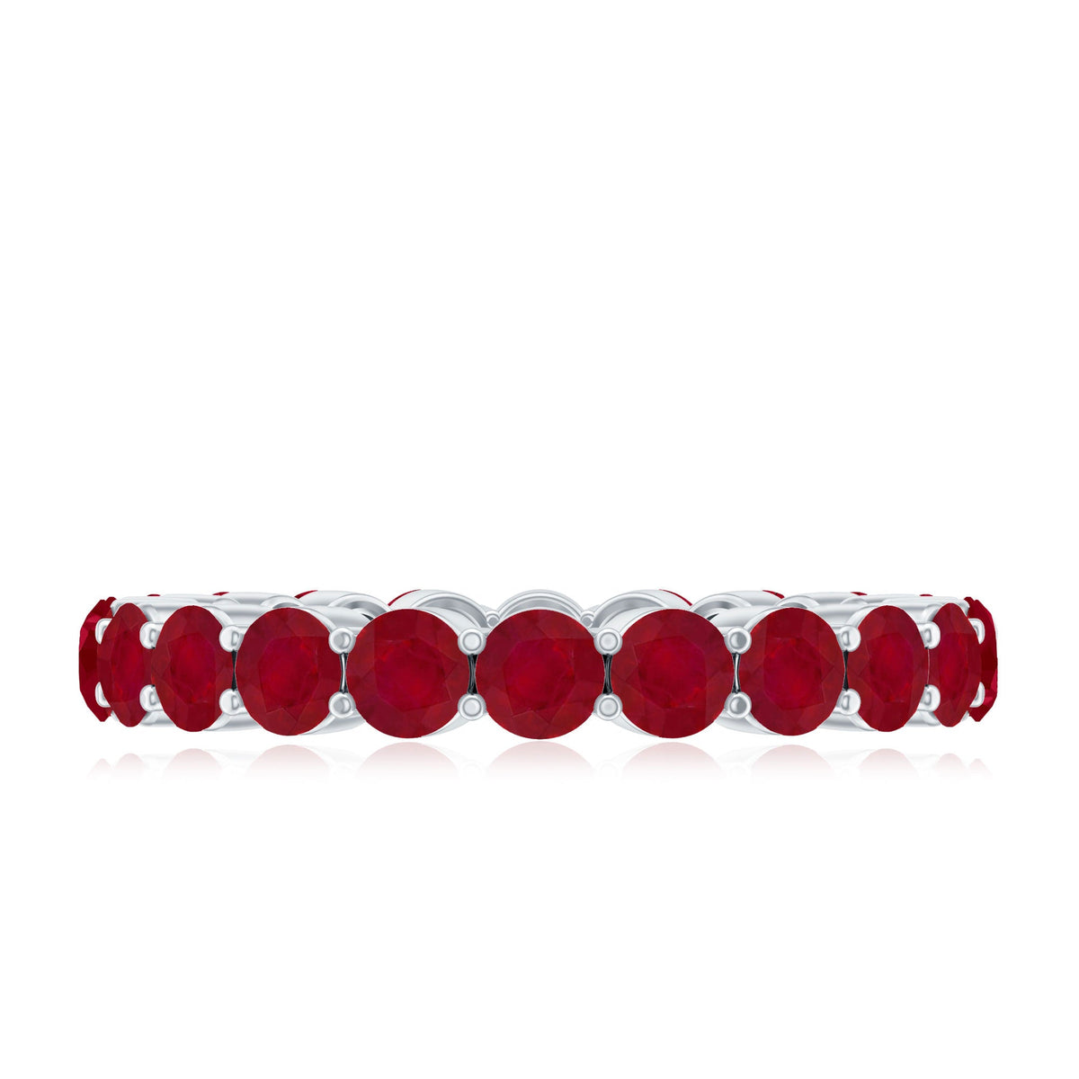 Genuine Red Ruby Full Eternity Ring