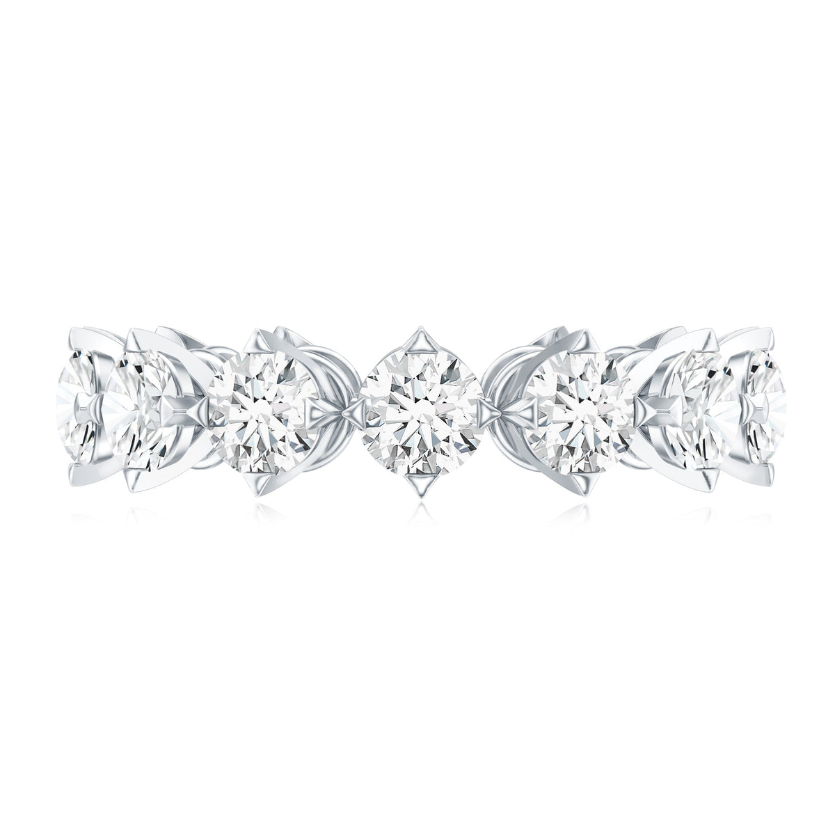 Designer Moissanite Anniversary Band Ring