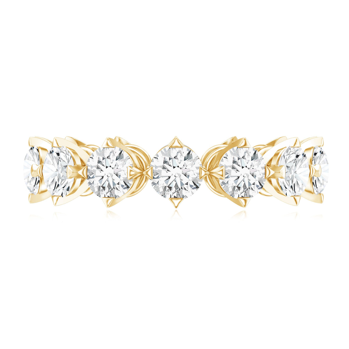 Designer Moissanite Anniversary Band Ring
