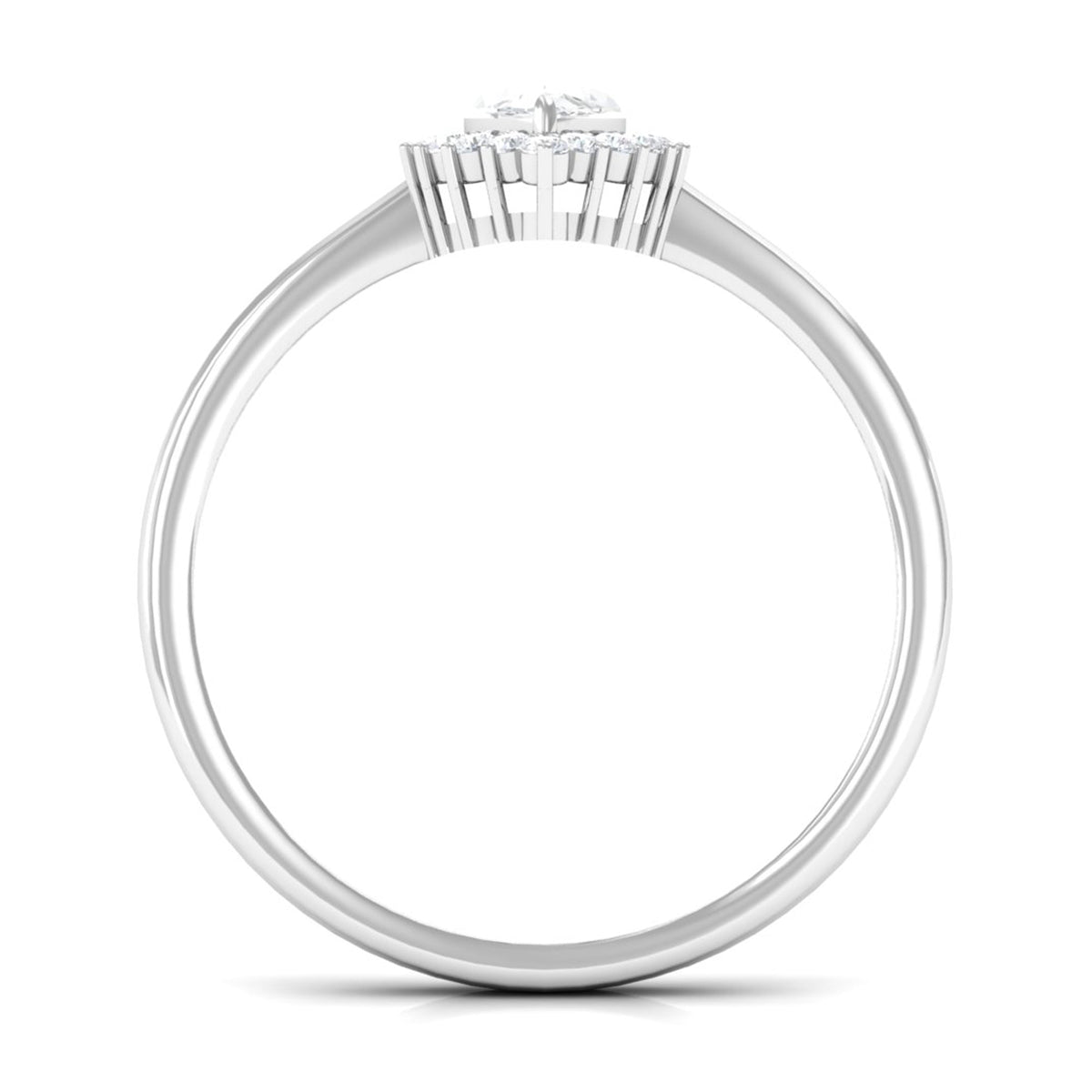 Certified Brilliant Cut Moissanite Marquise Engagement Ring