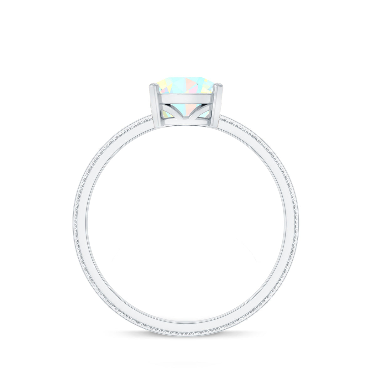 Certified Real Ethiopian Opal Solitaire Engagement Ring