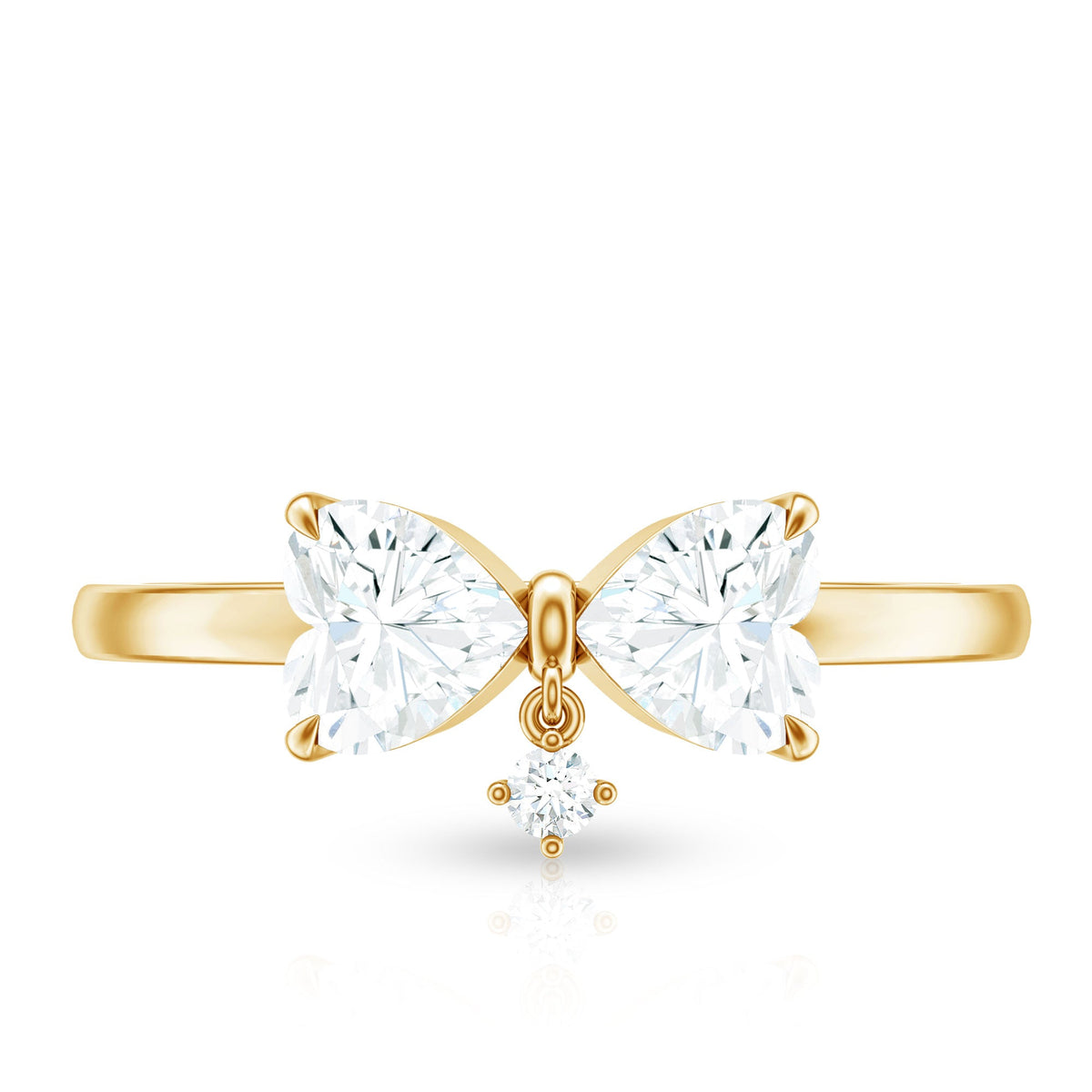 Heart Shaped Moissanite Infinity Promise Ring