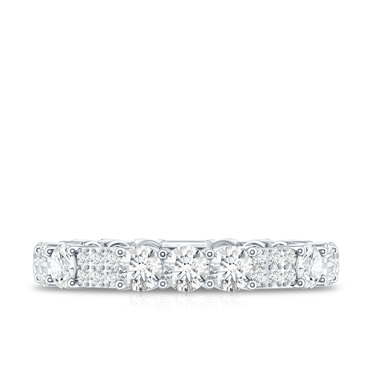 Designer Round Moissanite Full Eternity Ring for Women