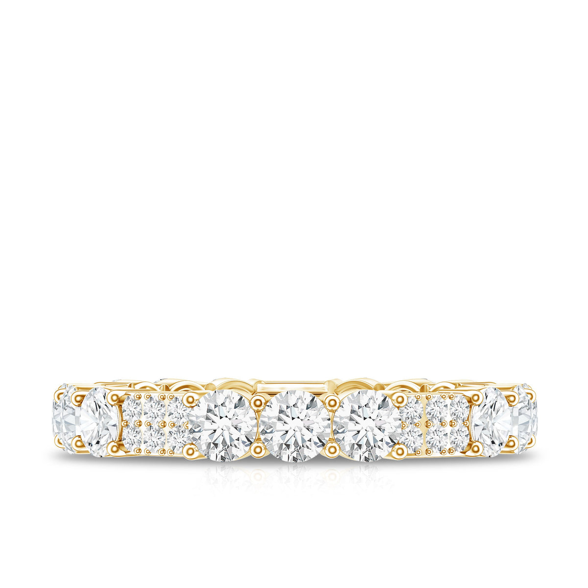 Designer Round Moissanite Full Eternity Ring for Women