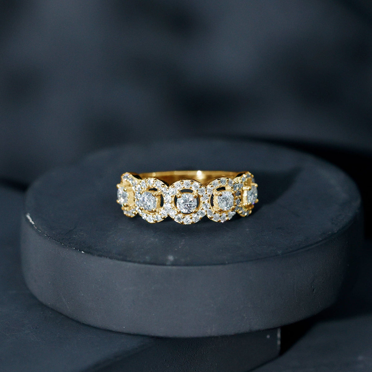 Classic Diamond Half Eternity Wedding Anniversary Ring
