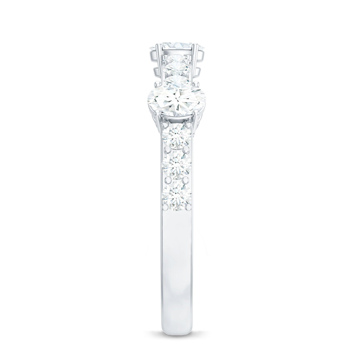 Natural Diamond Half Eternity Band Ring