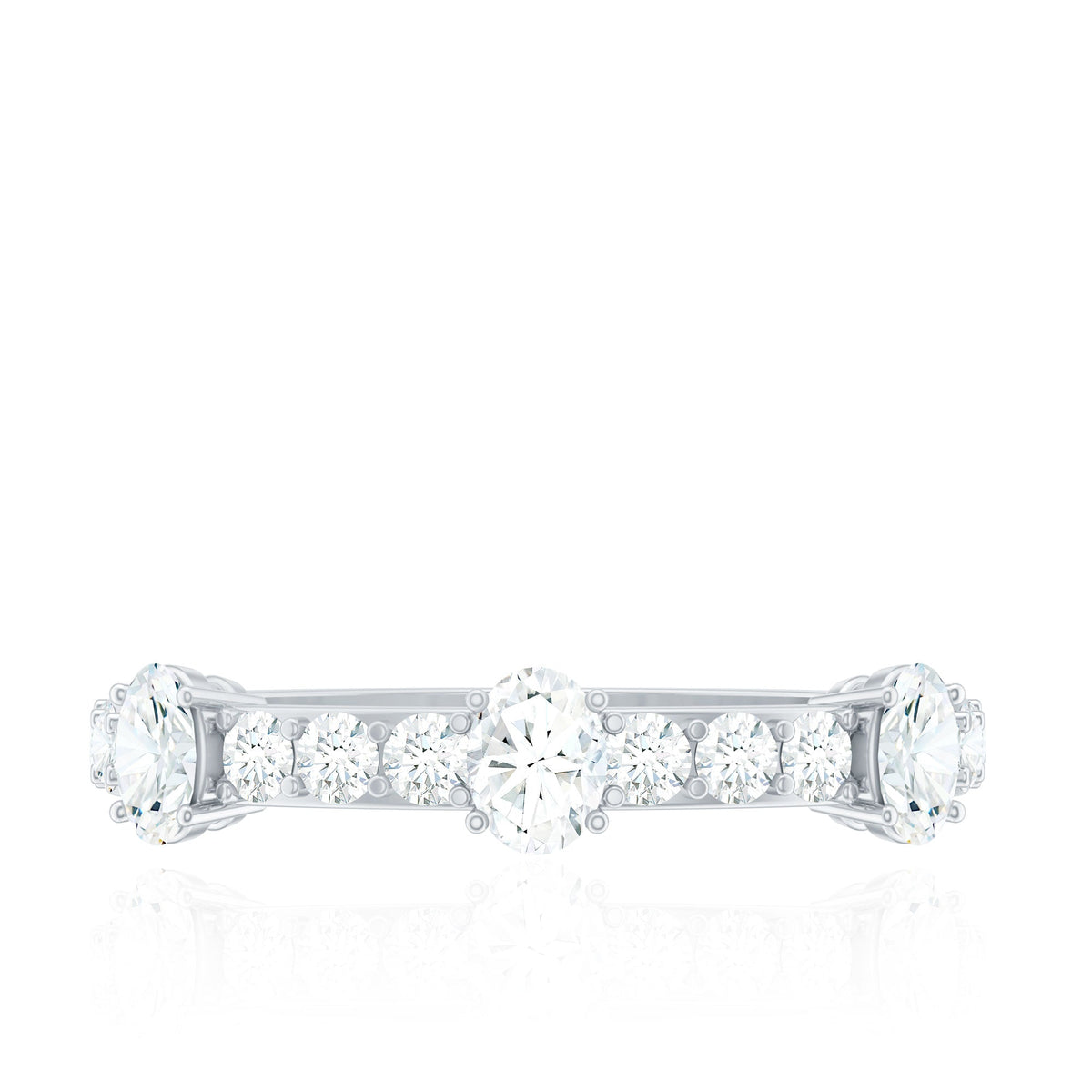 Natural Diamond Half Eternity Band Ring