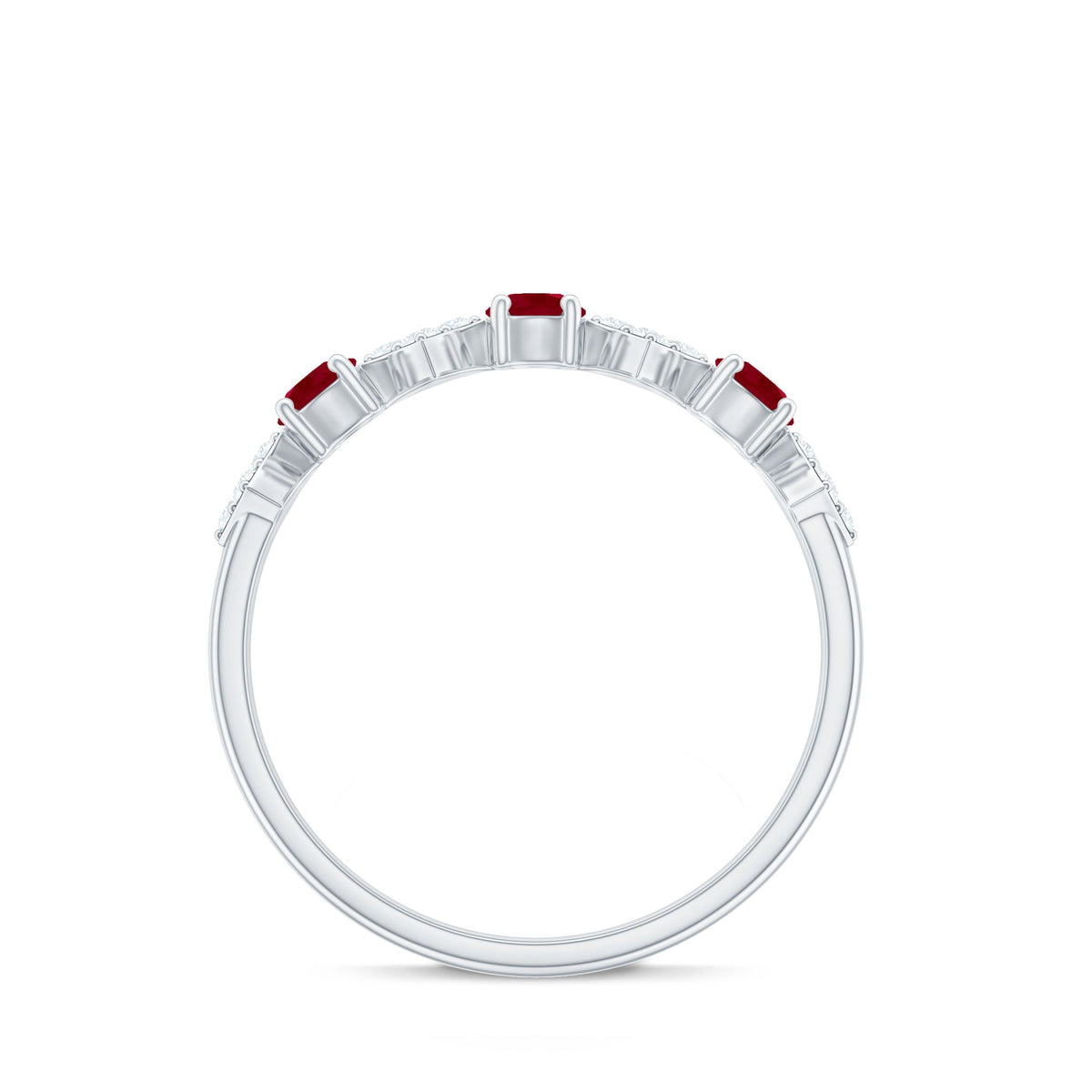 Real Ruby Diamond Half Eternity for Women