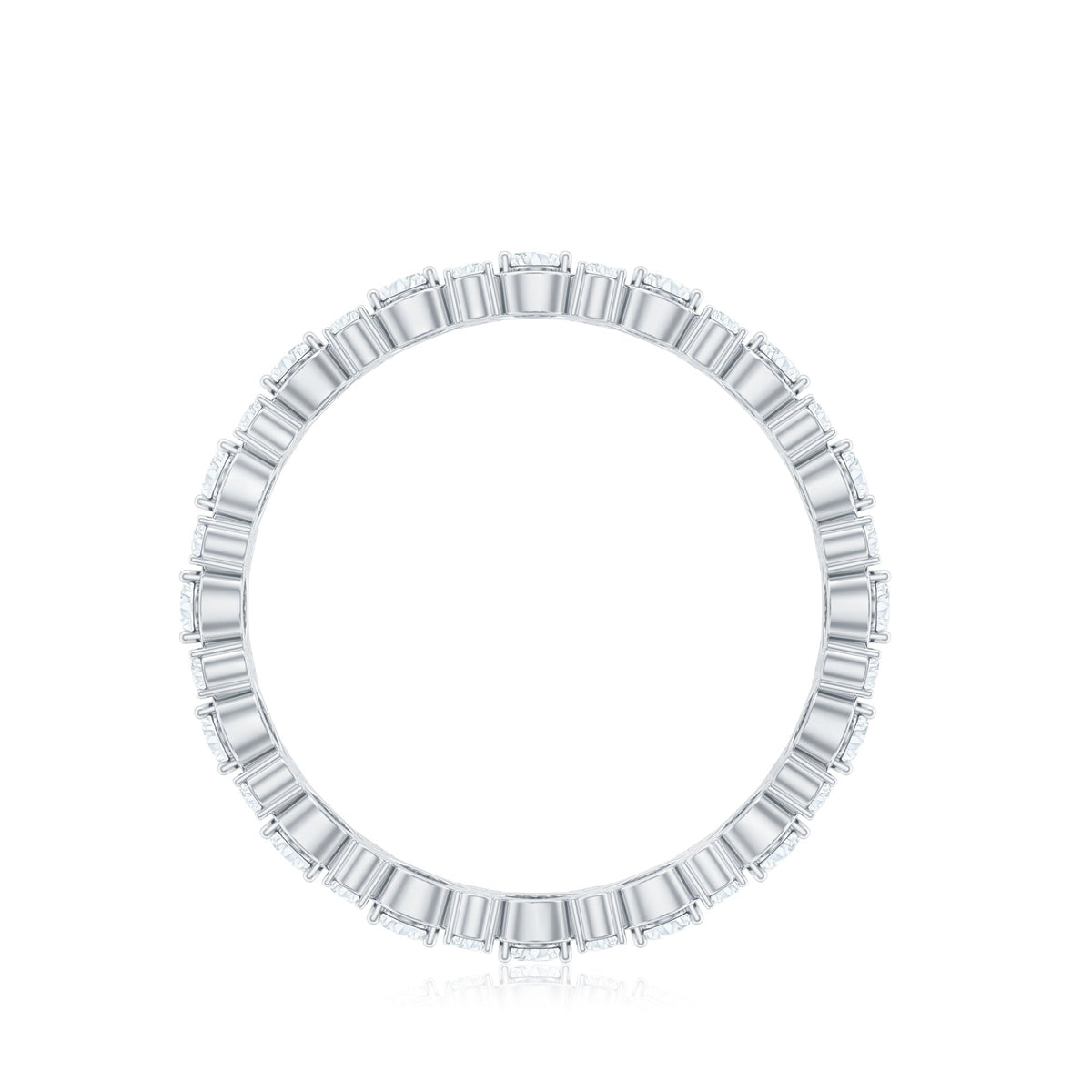 Half Eternity Style Moissanite Infinity Wedding Band