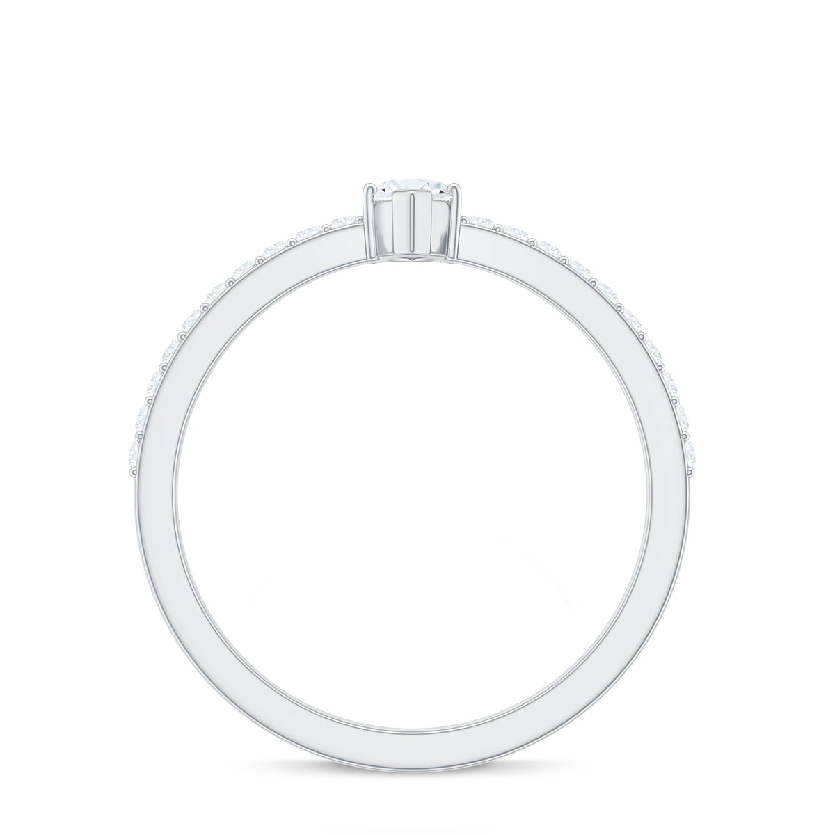Marquise Cut Moissanite Solitaire Promise Ring for Women