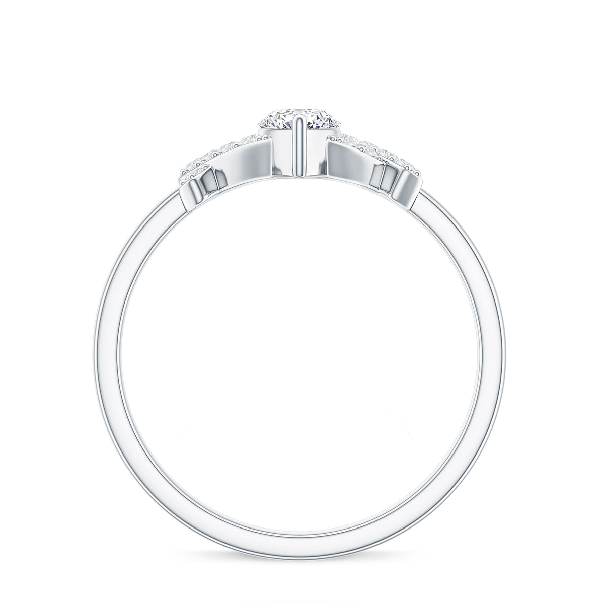 Certified Moissanite Marquise Engagement Ring for Women