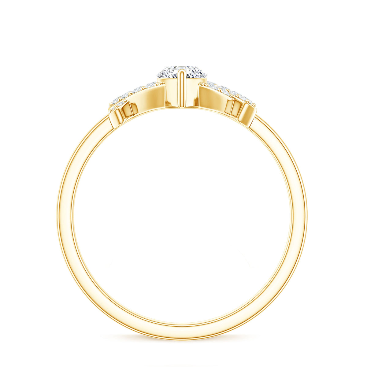 Certified Moissanite Marquise Engagement Ring for Women