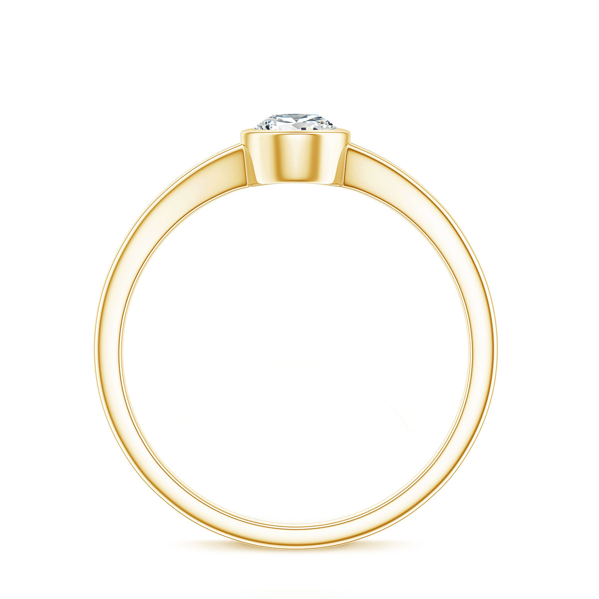 Pear Cut Lab Grown Diamond Solitaire Ring in Split Shank