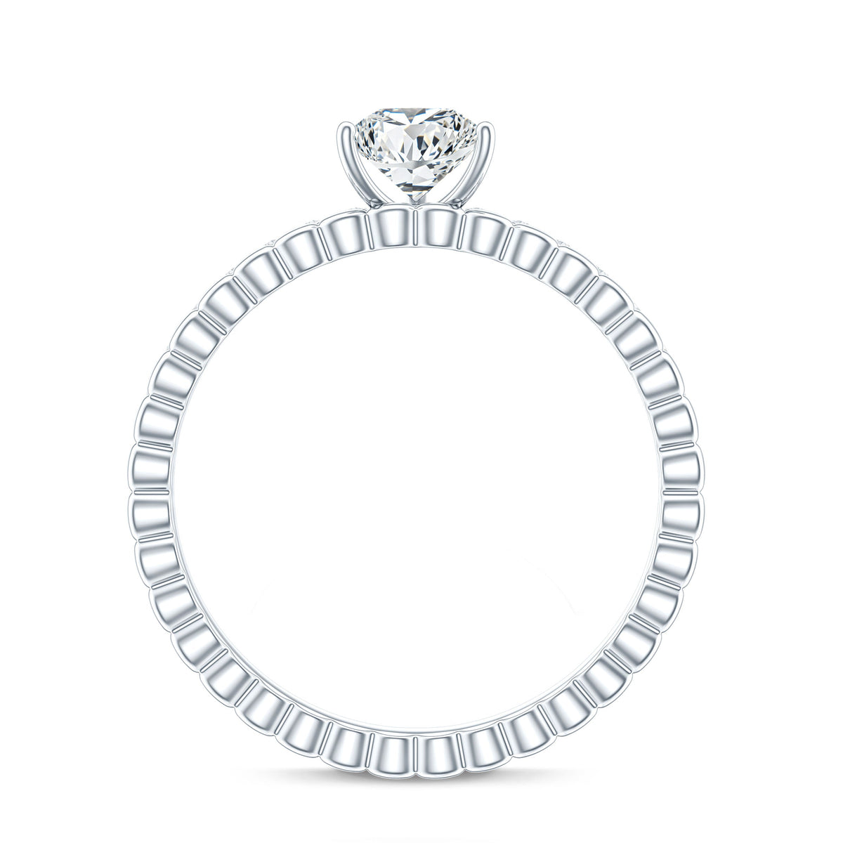 Pear Shape Lab Grown Diamond Solitaire Engagement Ring