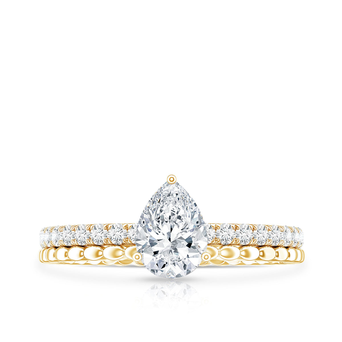 Pear Shape Lab Grown Diamond Solitaire Engagement Ring