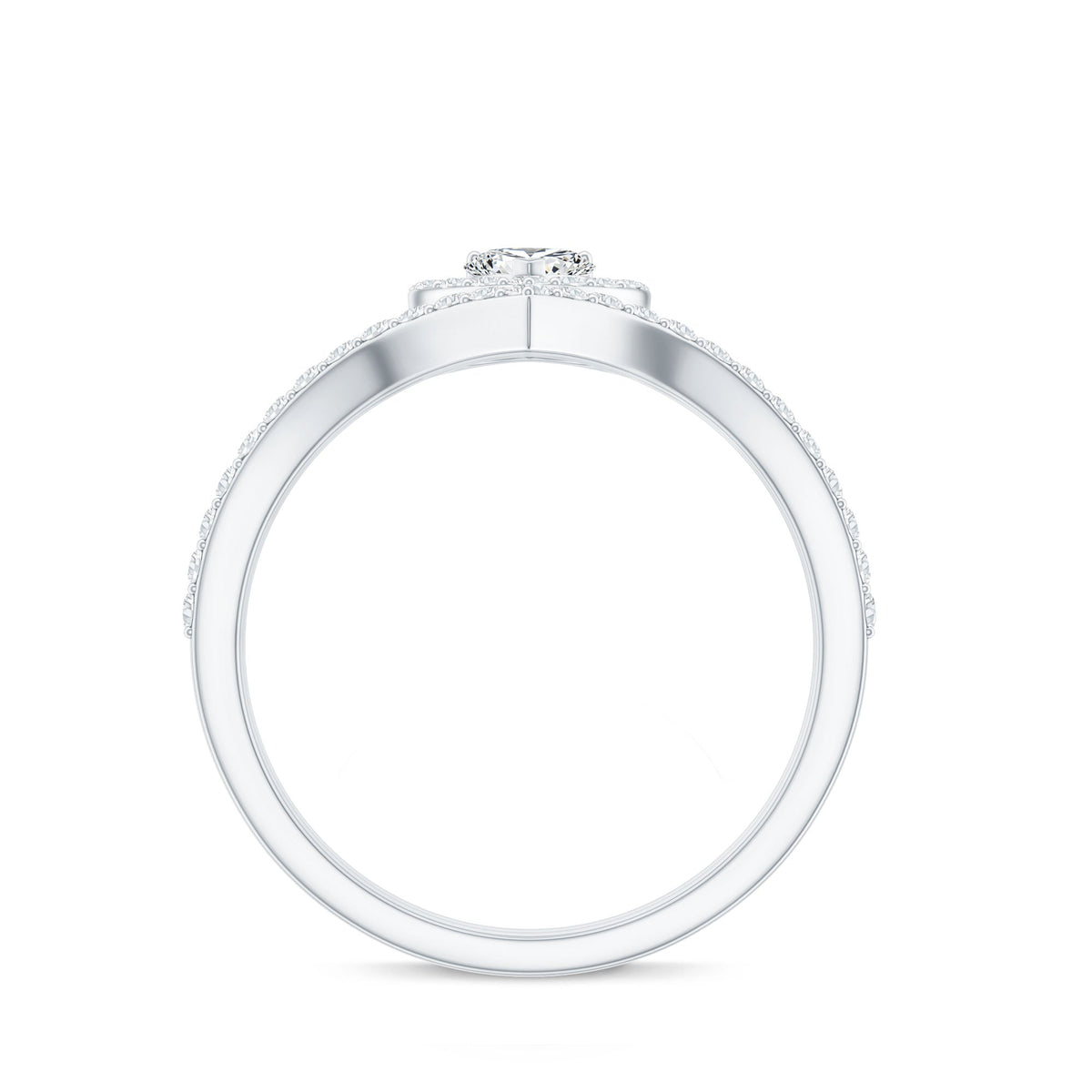 Heart Shape Lab Grown Diamond Bridal Ring Set