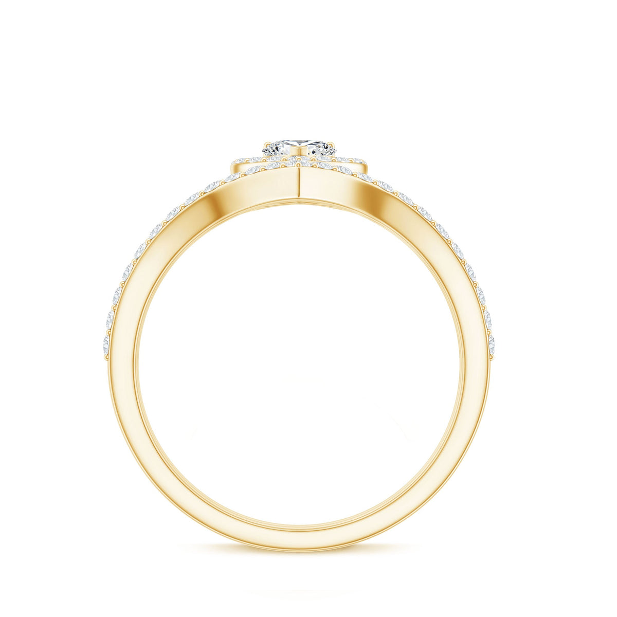 Heart Shape Lab Grown Diamond Bridal Ring Set