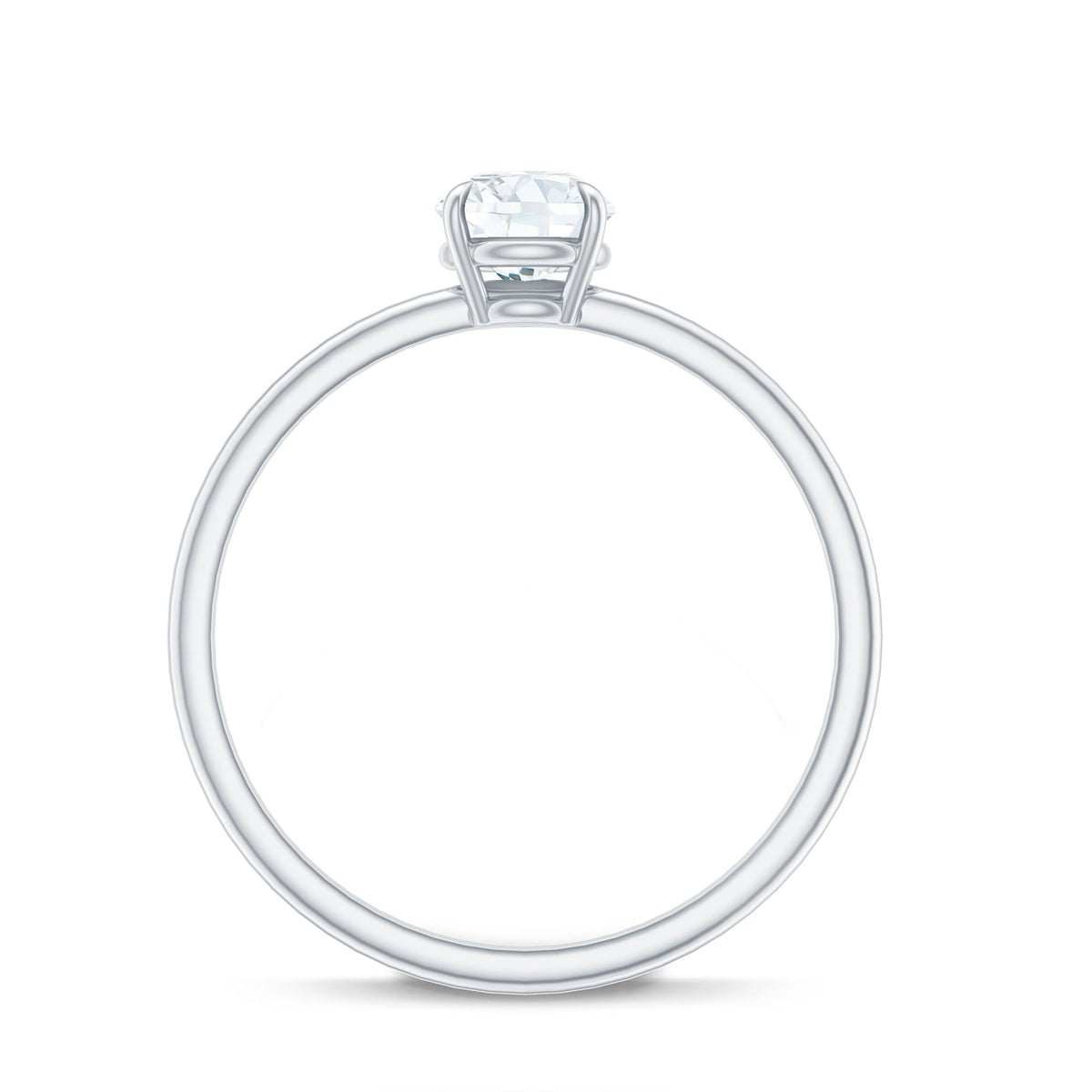 Round Shape Lab Grown Diamond Solitaire Ring