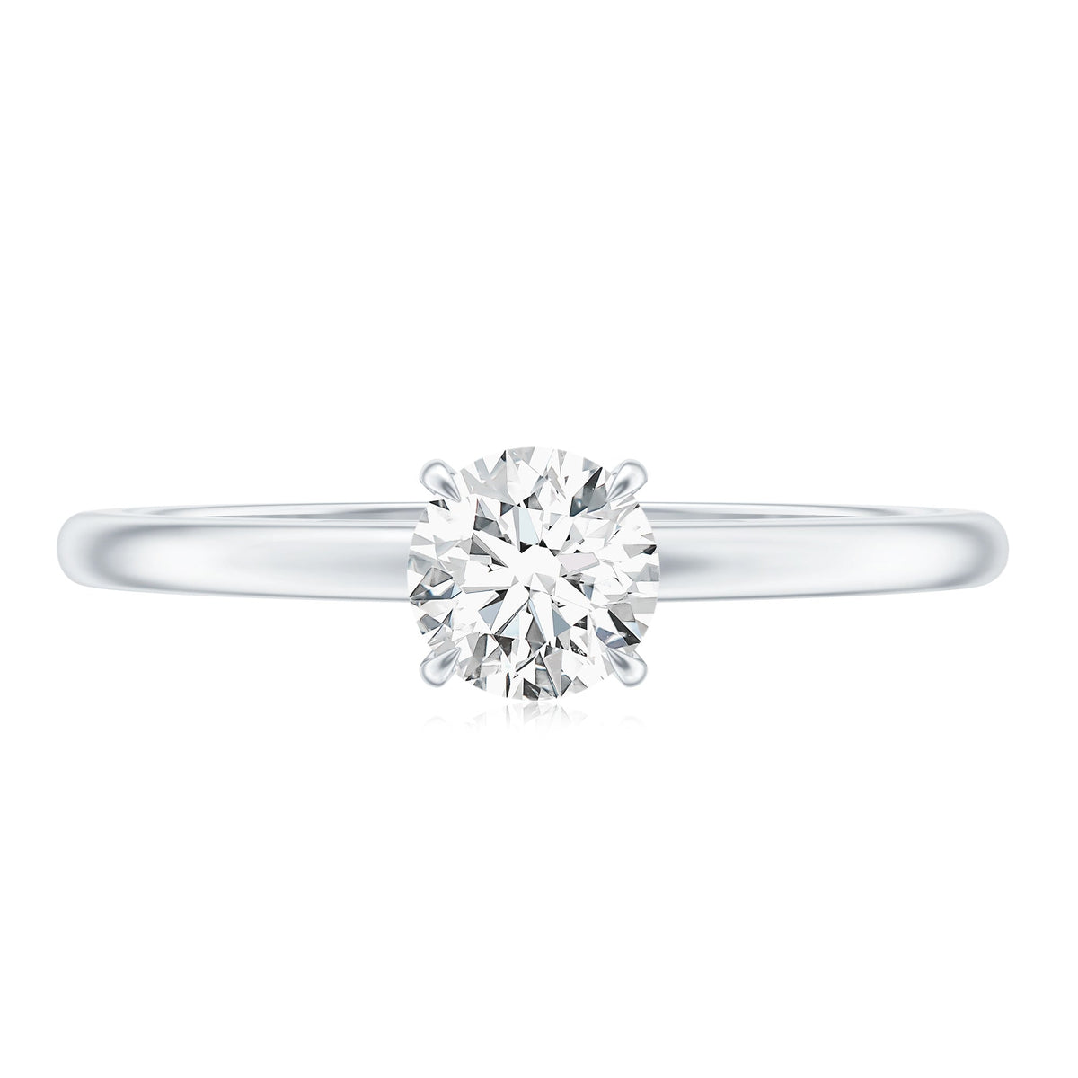 Round Shape Lab Grown Diamond Solitaire Ring