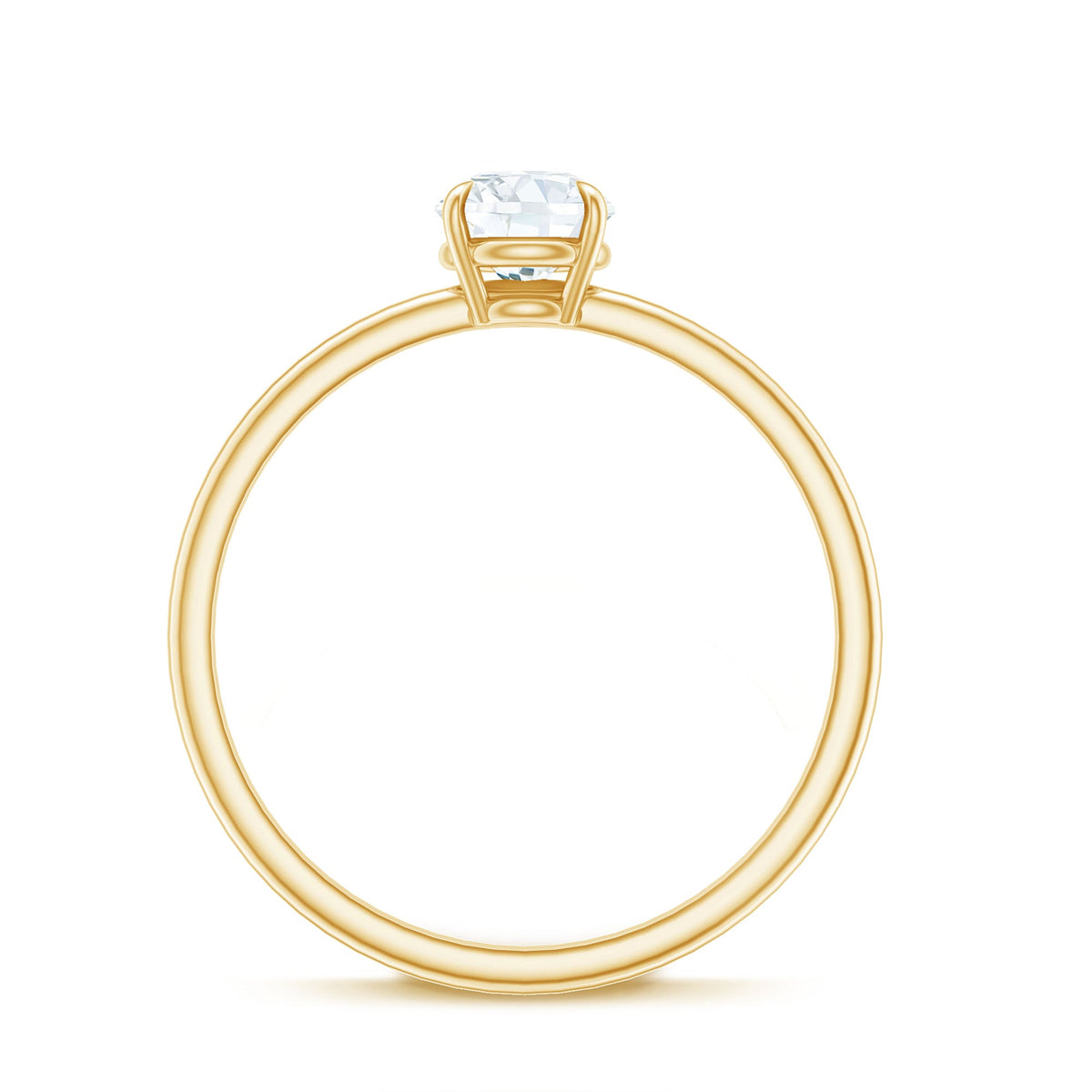 Round Shape Lab Grown Diamond Solitaire Ring