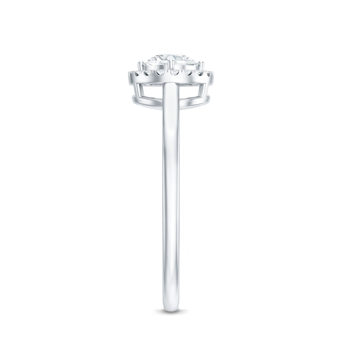 Lab Grown Diamond Promise Ring with Halo
