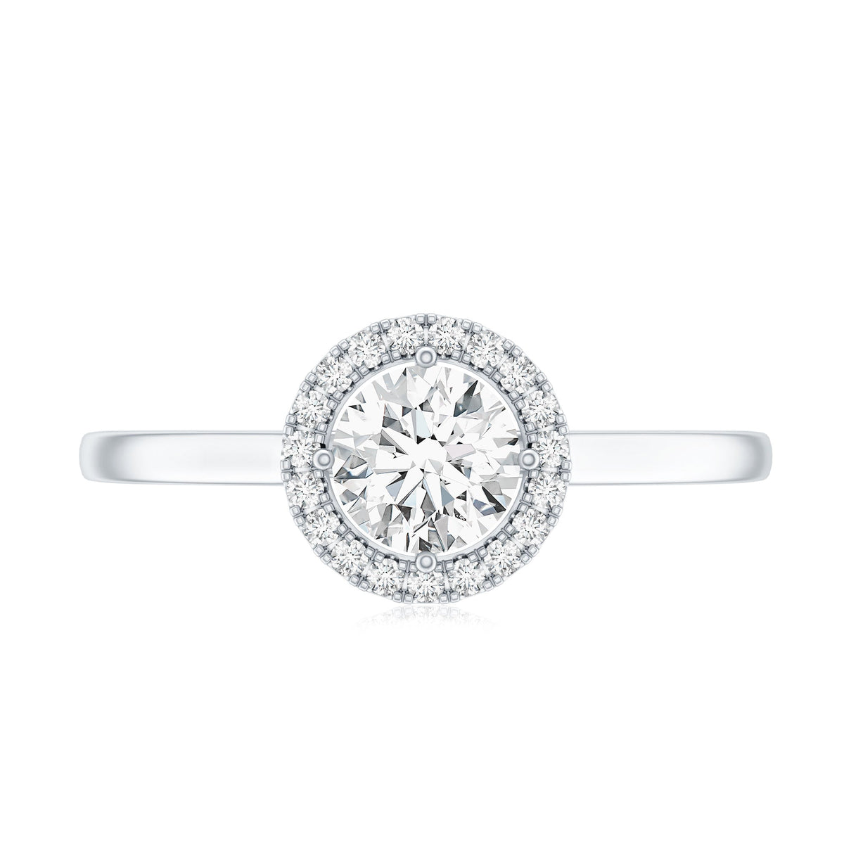 Lab Grown Diamond Promise Ring with Halo