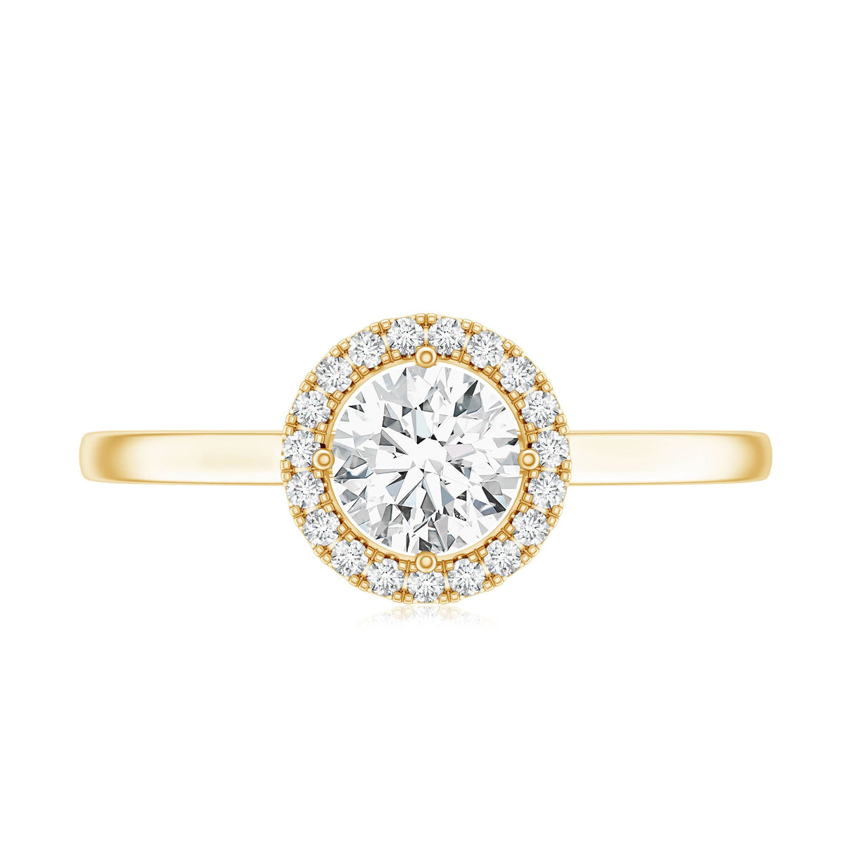 Lab Grown Diamond Promise Ring with Halo
