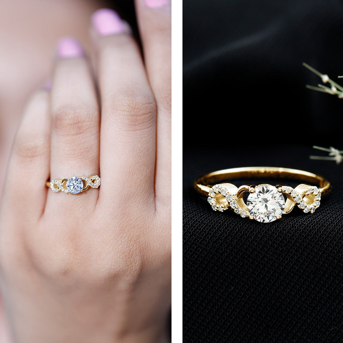 Lab Grown Diamond Criss Cross Promise Ring