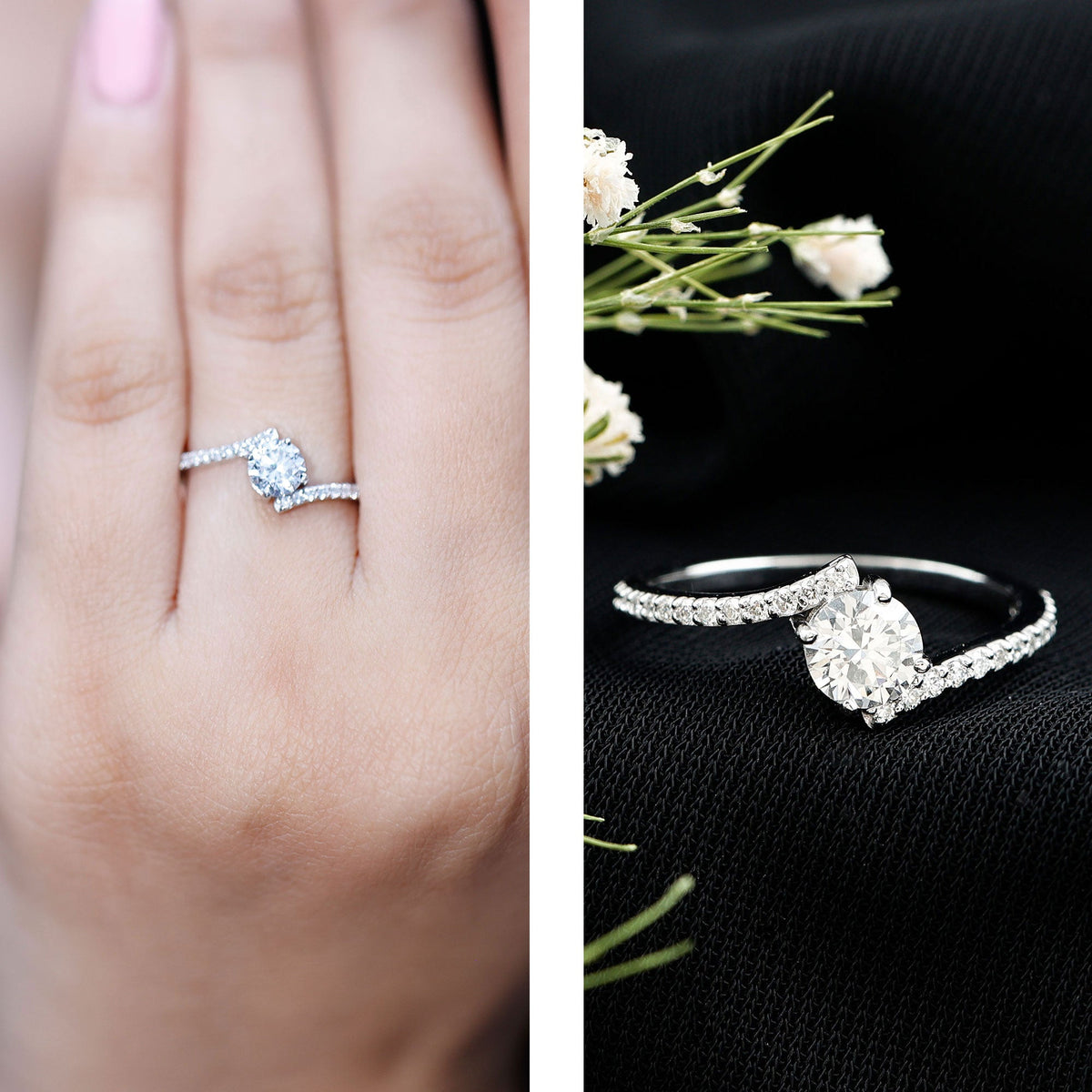 Lab Grown Diamond Solitaire Promise Engagement Ring