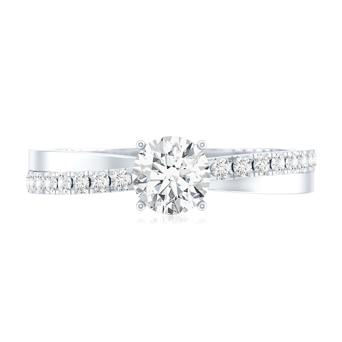 Round Lab Grown Diamond Solitaire Promise Ring