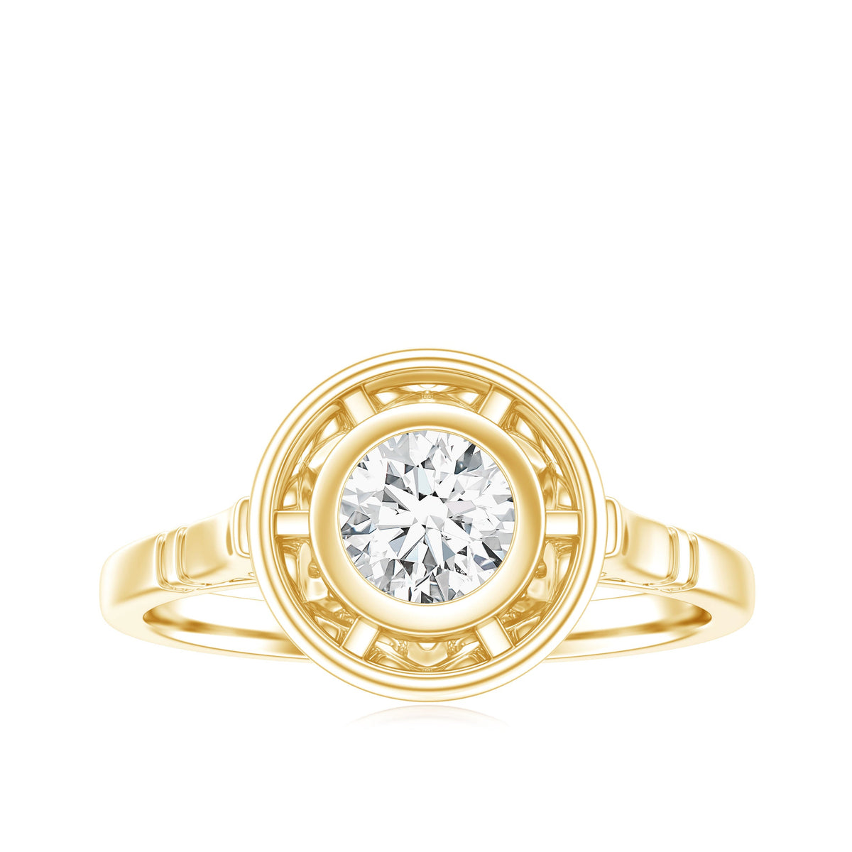 Vintage Inspired Lab Grown Diamond Solitaire Ring