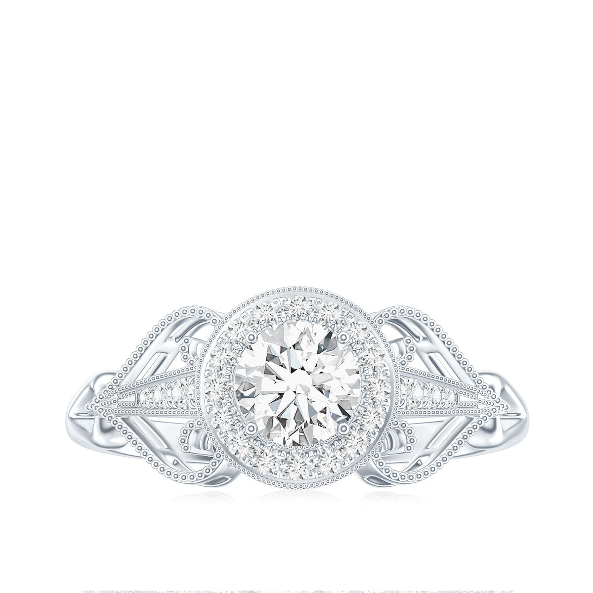 Vintage Inspired Engagement Ring with Lab Grown Diamond